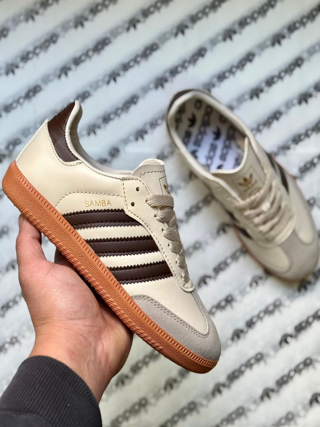 Adidas Samba Bej – Kahverengi Detaylı