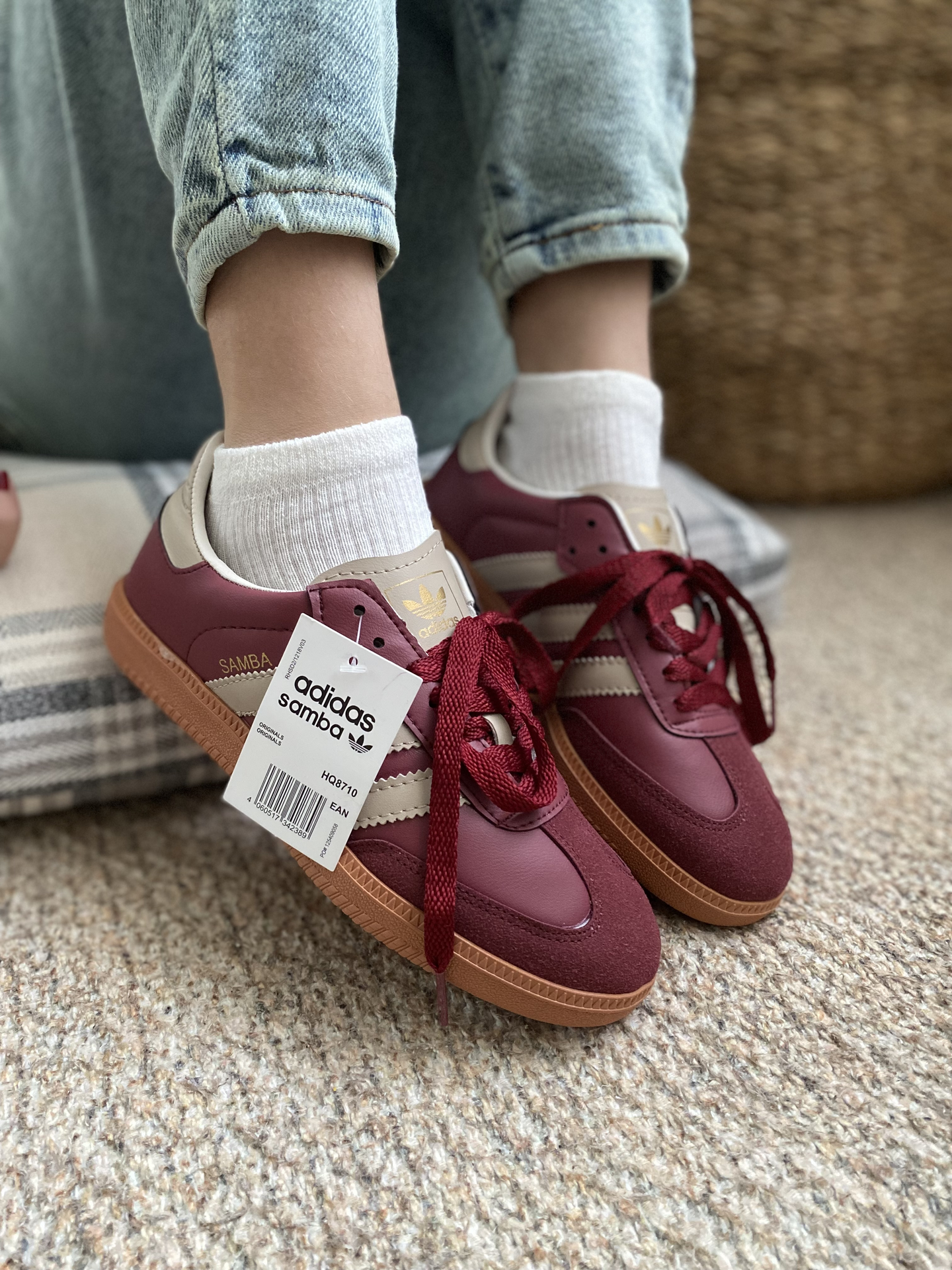 Adidas Samba Bordo – Bej Detaylı