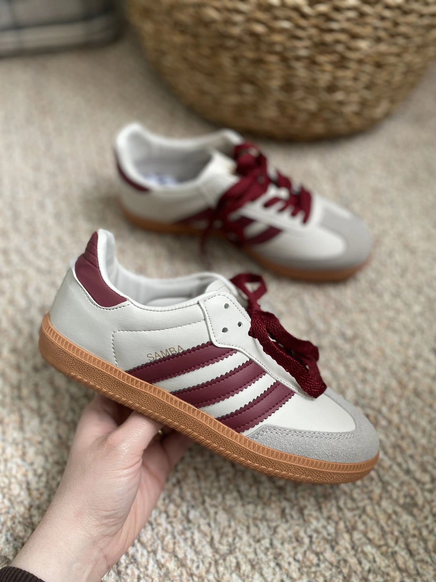 Adidas Samba Bej – Bordo Detaylı