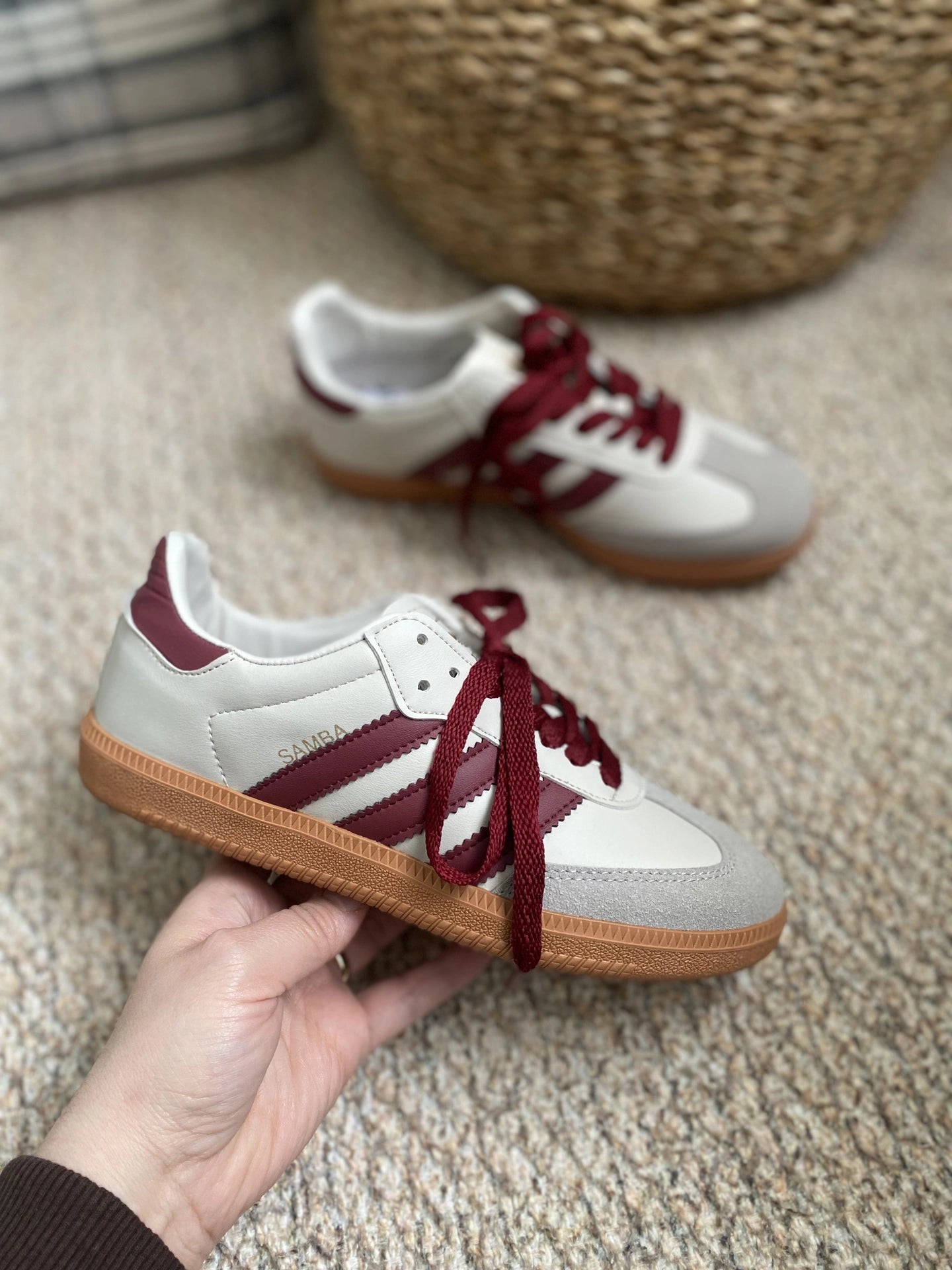 Adidas Samba Bej – Bordo Detaylı