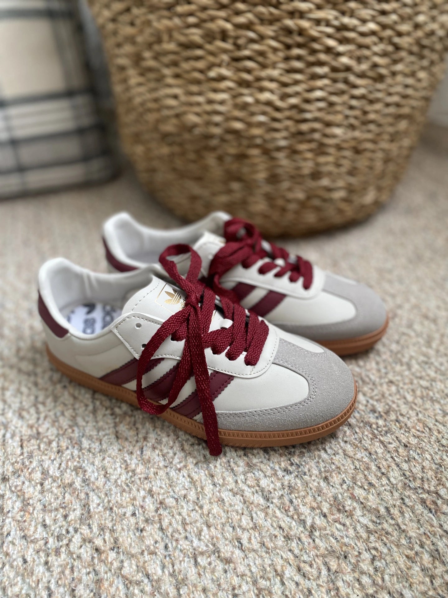 Adidas Samba Bej – Bordo Detaylı