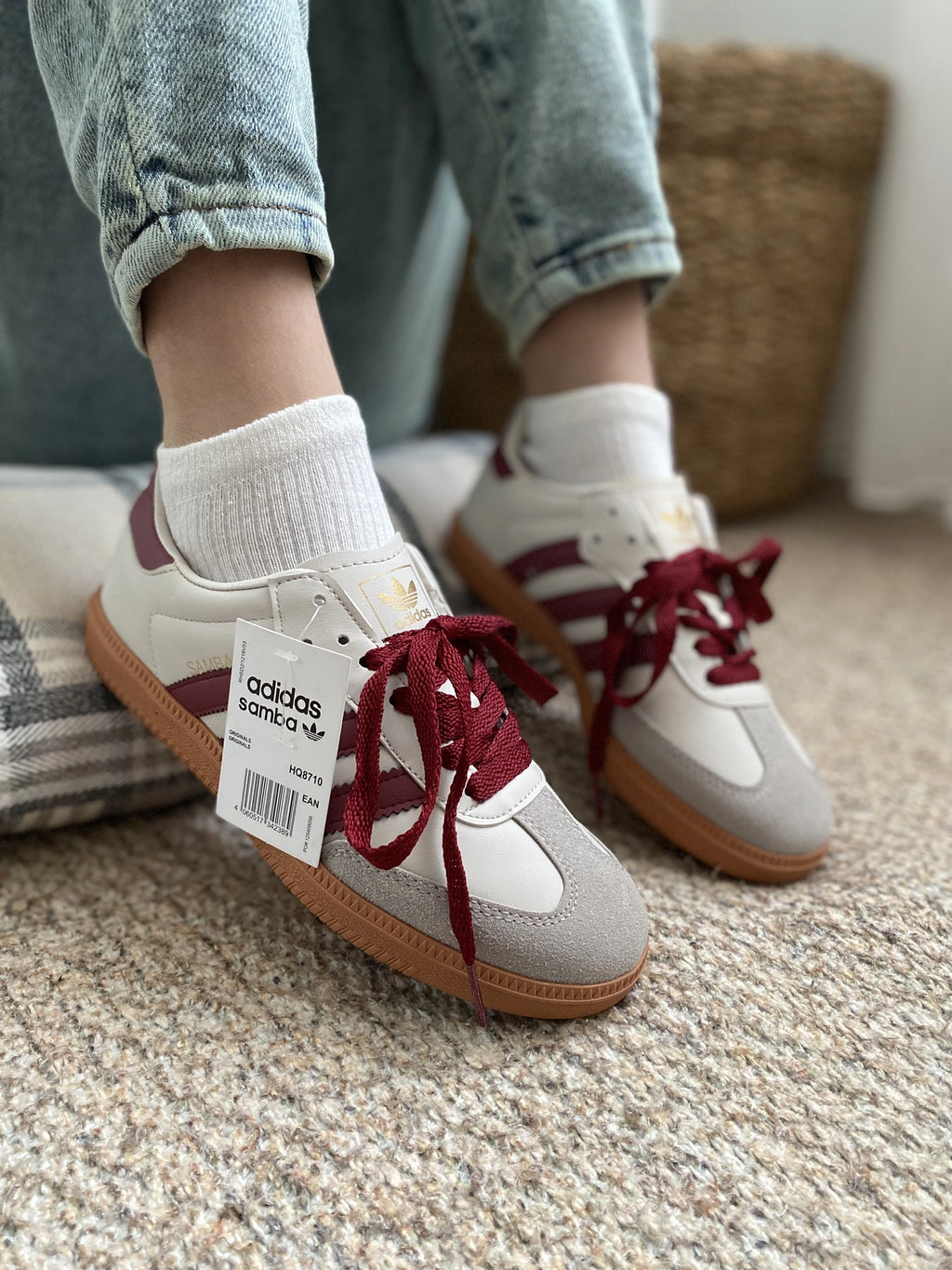 Adidas Samba Bej – Bordo Detaylı